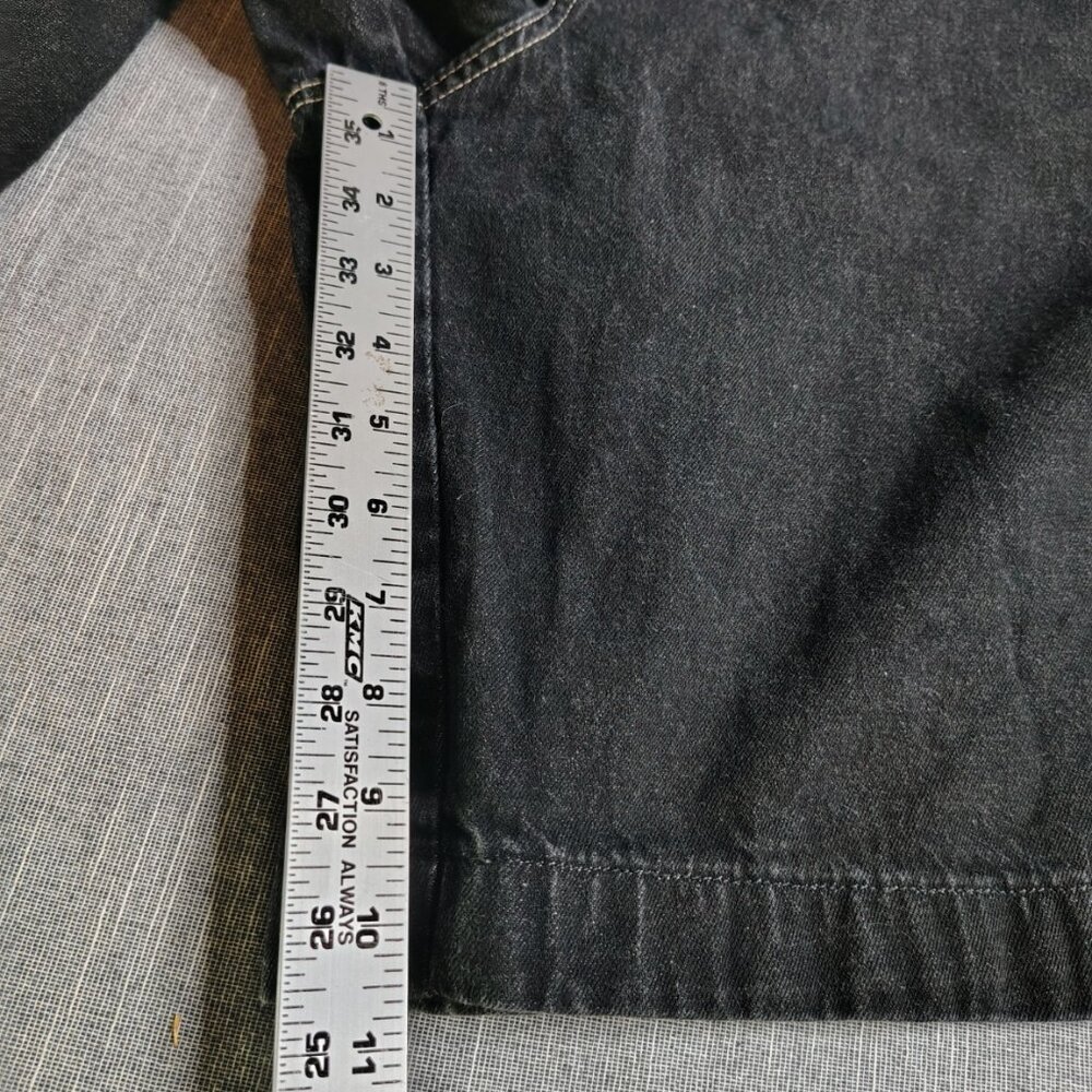 VINTAGE Polo Jeans Shorts Mens Size 40 Dark Wash Black Artillery Cargo Baggy Y2K - Picture 7 of 13